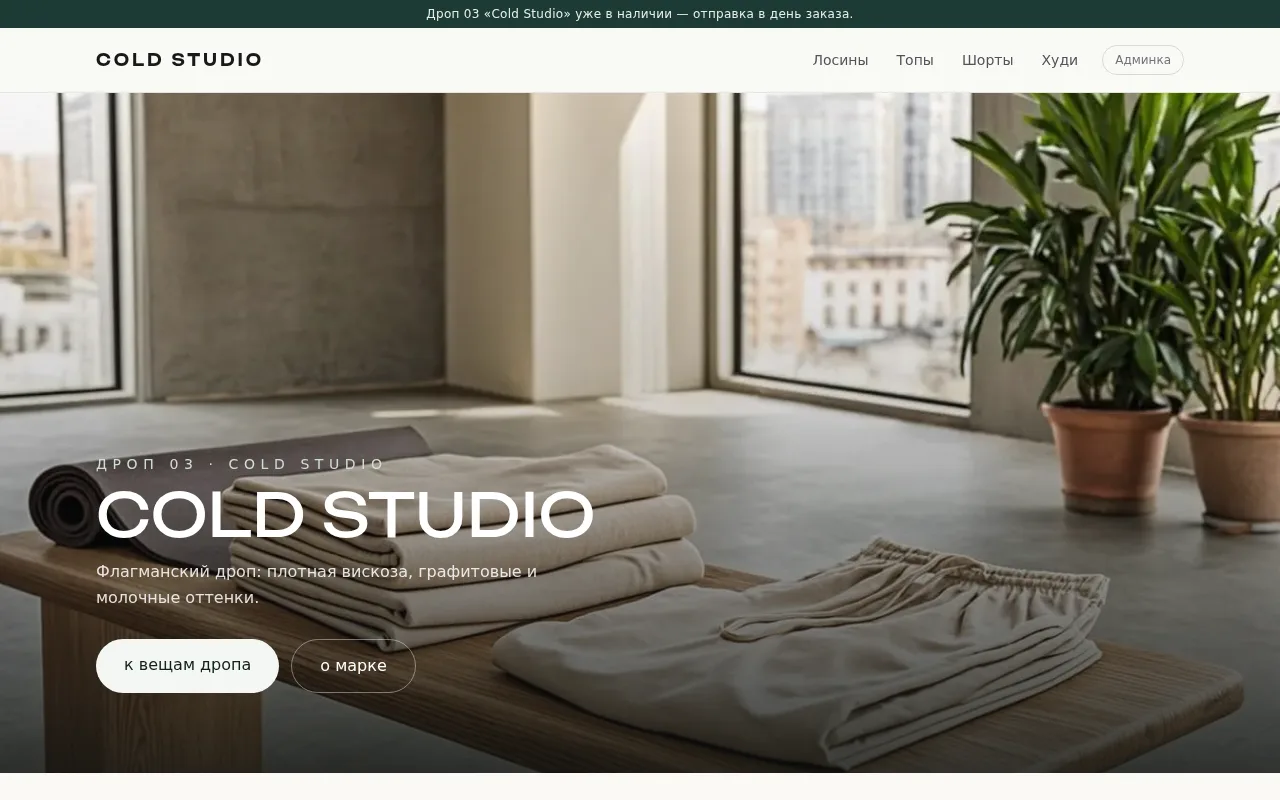Скриншот: COLD STUDIO